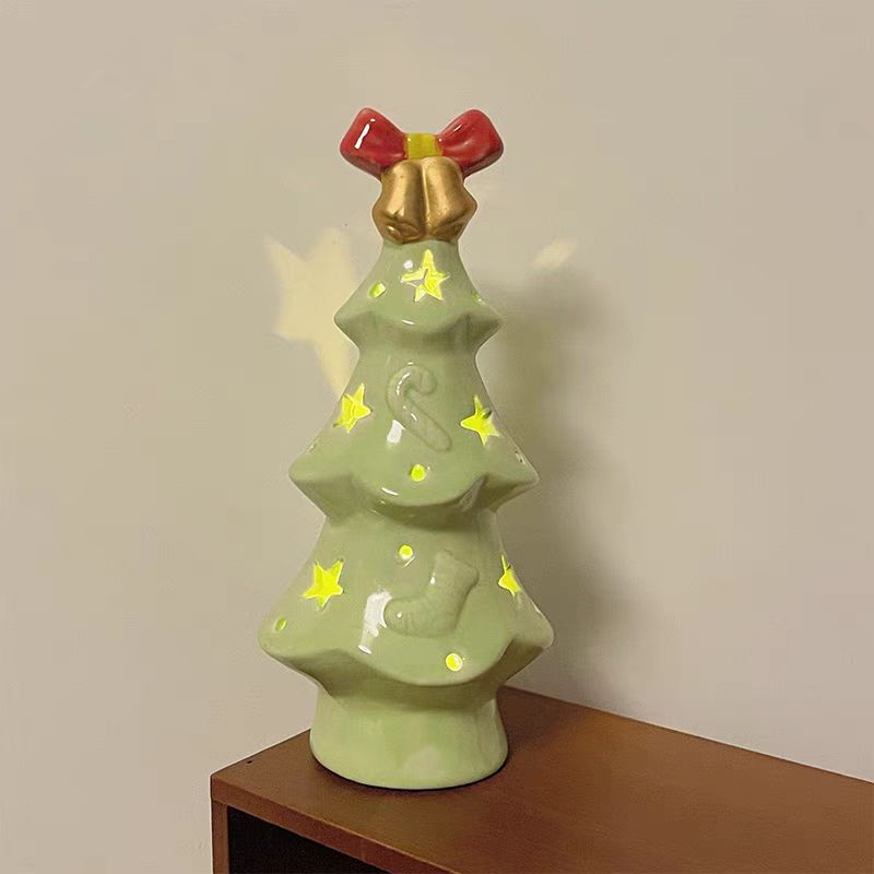 ins wind christmas tree star night light christmas atmosphere sense decoration to send girlfriends desktop ceramic ornaments gifts