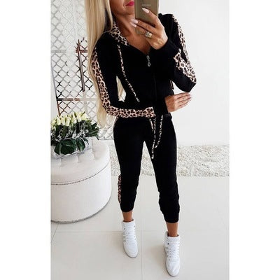 2024 autumn and winter Amazon cross-border European and American hot fashion trousers with hooded jacket casual sportswear women's clothing