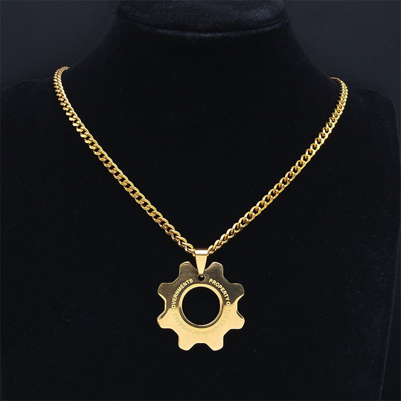 Game Gears of War Necklace Stainless Steel Reactor Necklace Male Female Fan Jewelry N2044 Exquisite