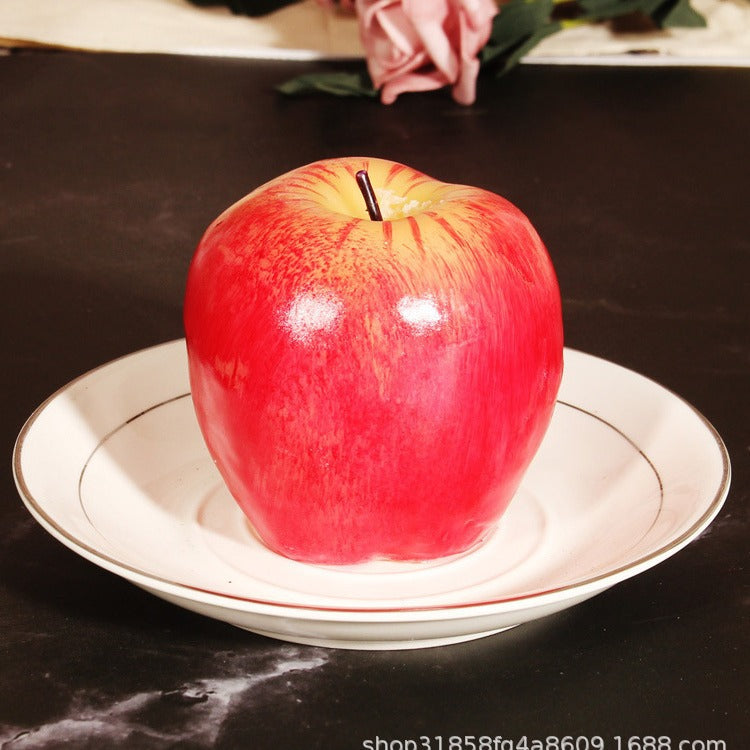 Christmas imitation red apple candle Birthday party peace fruit candle New Year's Day romantic shape apple gift
