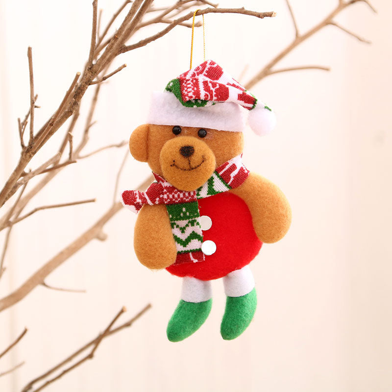 Cross-border new Christmas decoration supplies for the elderly small pendant Christmas tree accessories fabric small ornament gifts