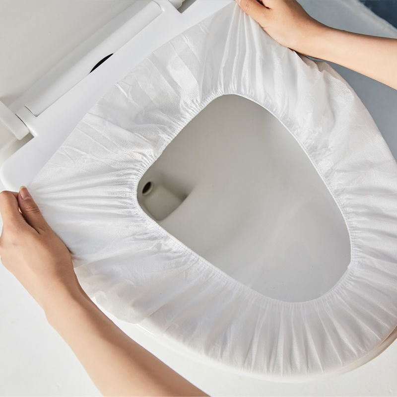 Disposable toilet sleeve household non woven toilet cover travel portable independent loading thickened waterproof toilet sleeve