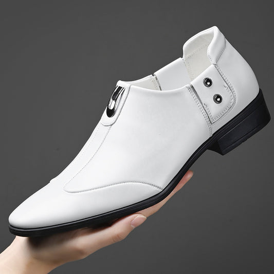 Factory direct sales men's leather shoes four seasons soft leather soft sole British style casual shoes trendy brogue men's shoes