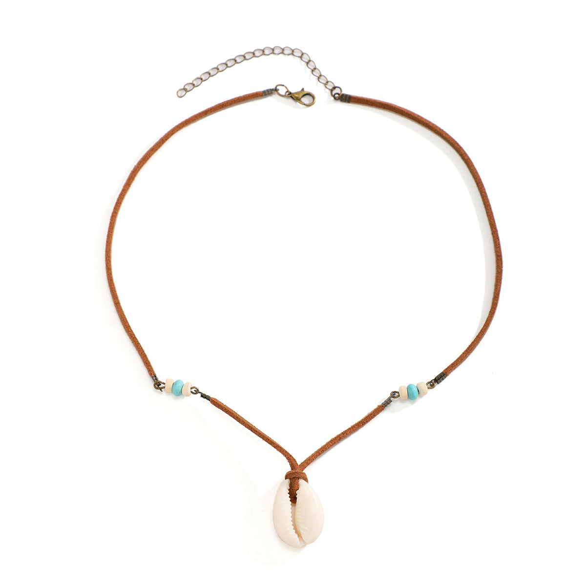 European and American cross-border jewelry Men's Korea velvet shell necklace Necklace Simple personality versatile niche accessories
