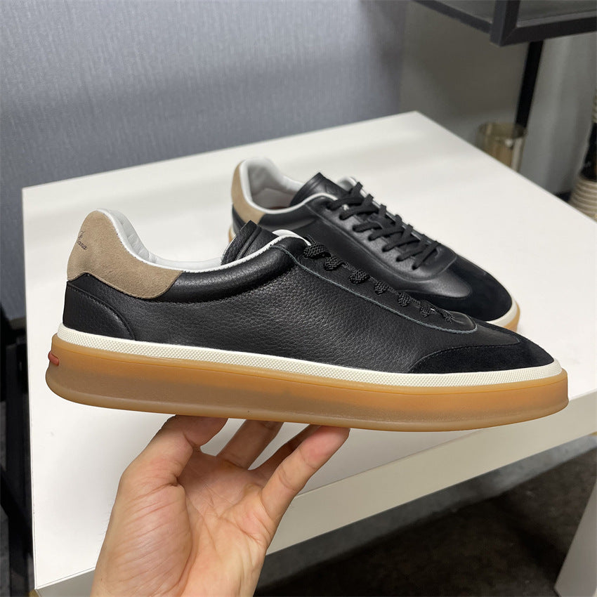 2025 spring and autumn new white shoes, LP men's shoes, casual sneakers, color-blocking German training shoes, flat single shoes, couple models