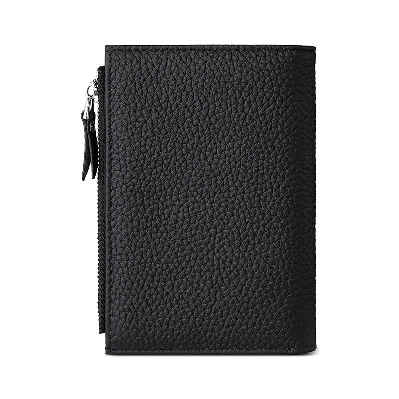 Cross border leather passport bag silk print passport wallet cover buckle men's RFID card case multifunctional air ticket holder