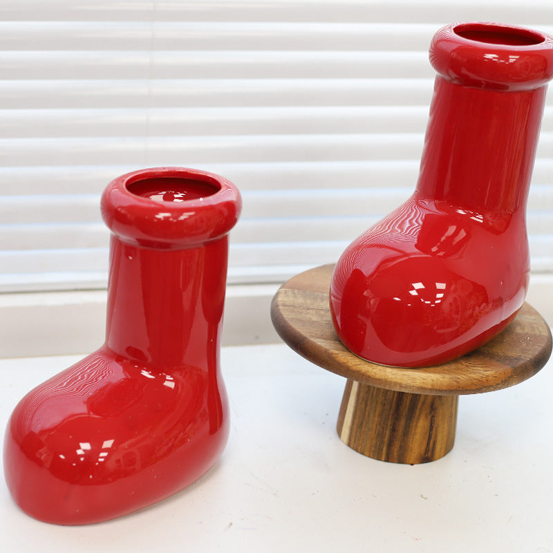 Christmas creative gifts bouquets, red shoes, vases, Christmas boots, sequins, fruit Nobe pine cuttings, holiday gifts