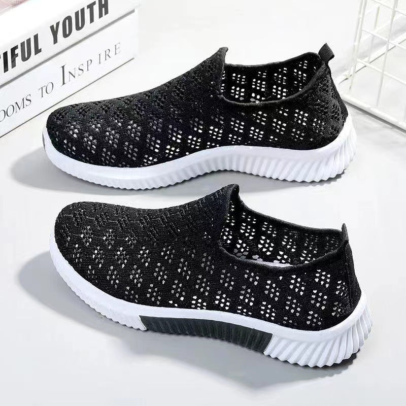 Summer mesh breathable casual sneakers are wearable and non-slip fashionable walking shoes foreign trade one-foot shoes dropship