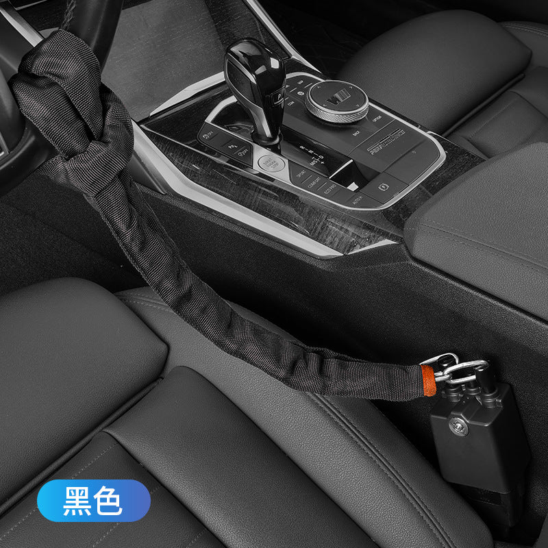 Car Steering Wheel Anti-theft Lock, Car Anti-theft Lock, Seat Belt Buckle Lock, Retractable Steel Cable Lock, Wire Rope Lock