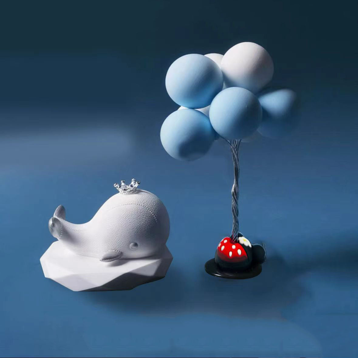 New creative car aromatherapy ornament, cartoon whale flameless essential oil diffuser stone, cute desktop purifier