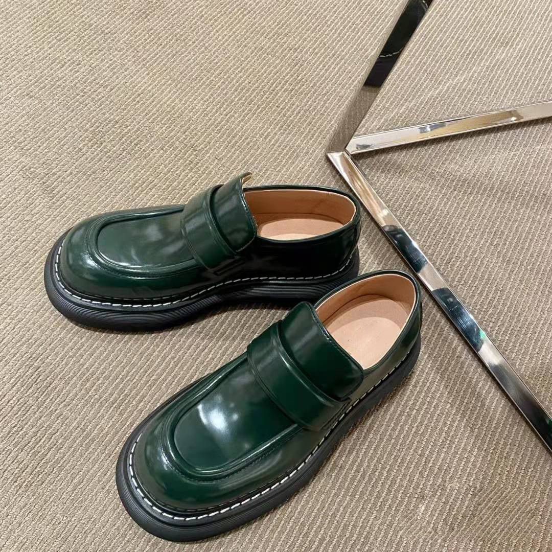 Loafers men's 2025 Cruise New Single Shoes Women's Platform Shoes Flats Bottom Couple Small Leather Shoes Plus Size