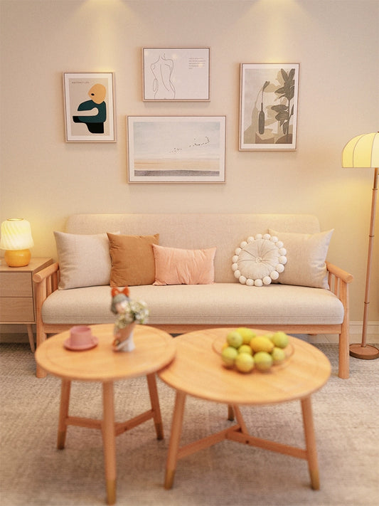 Solid wood sofa