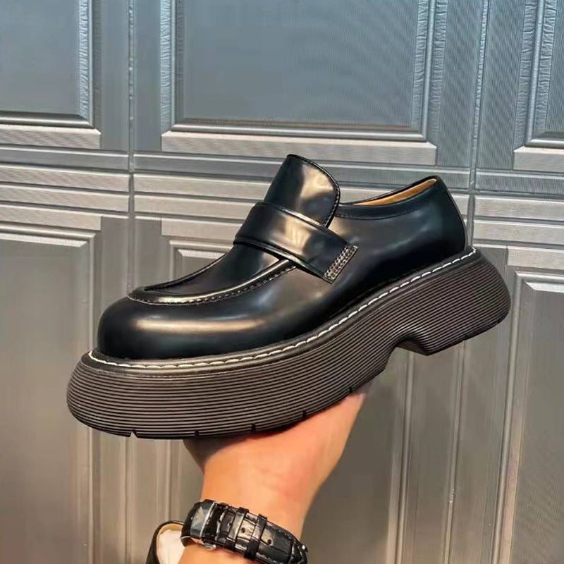 Loafers men's 2025 Cruise New Single Shoes Women's Platform Shoes Flats Bottom Couple Small Leather Shoes Plus Size