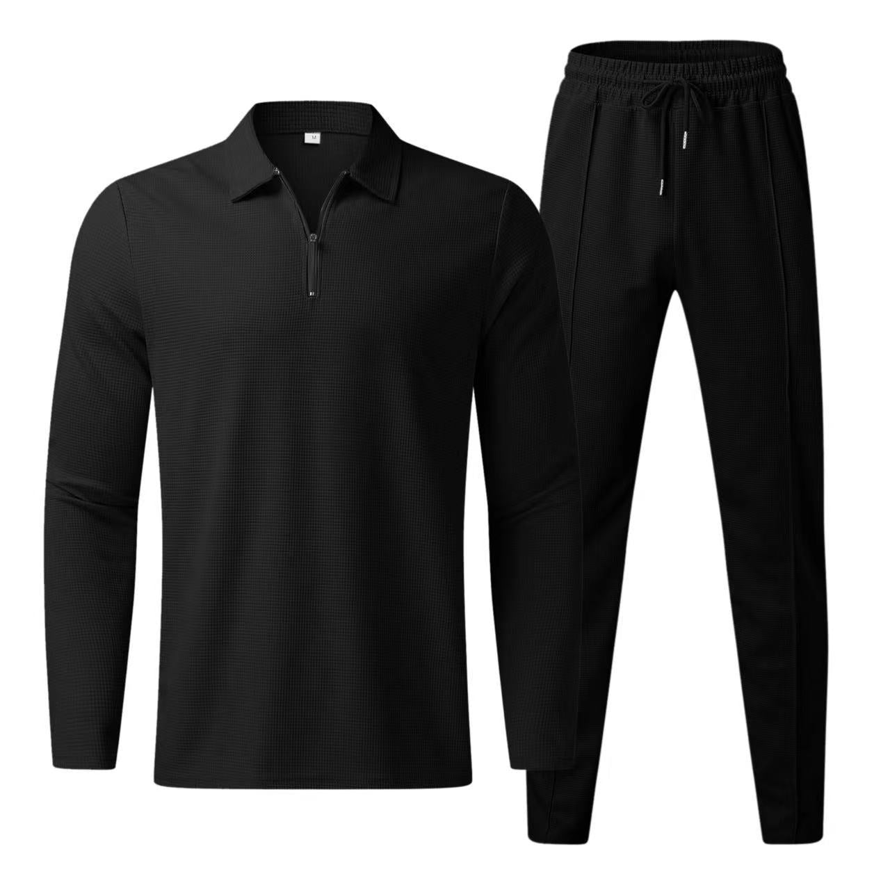 Wish Independent Station Cross-border Europe and the United States Amazon European size long sleeve trousers two-piece set athleisure men's suit