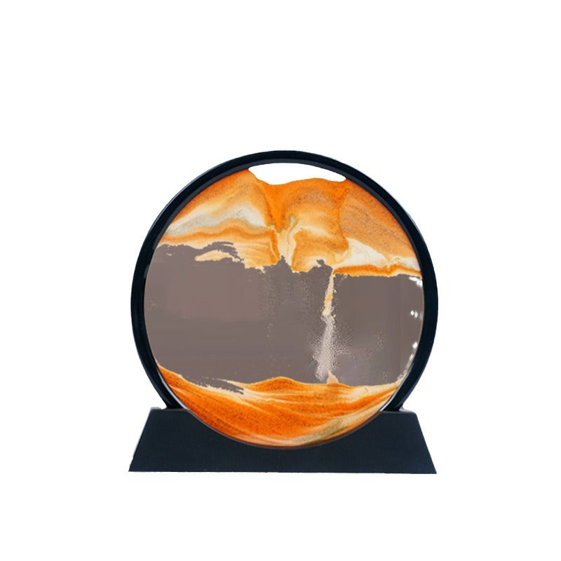 Quicksand painting ornaments creative 3D art glass liquid ornaments quicksand painting dynamic living room decoration gift three-dimensional