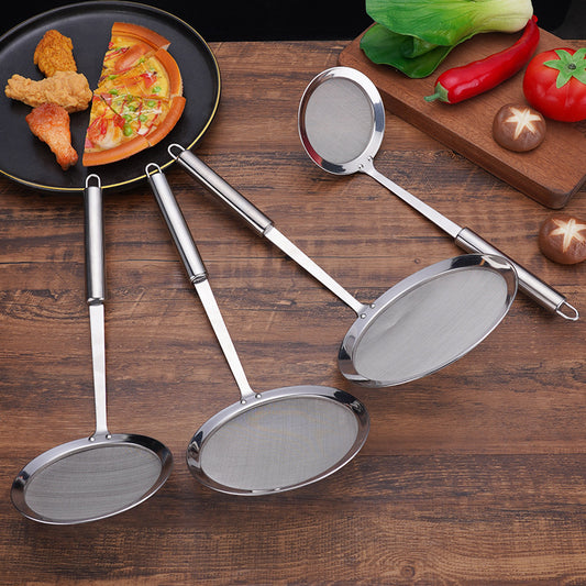 304 stainless steel dense mesh colander 100 mesh thickened wide-brimmed household kitchen tools wholesale soy milk filter colander