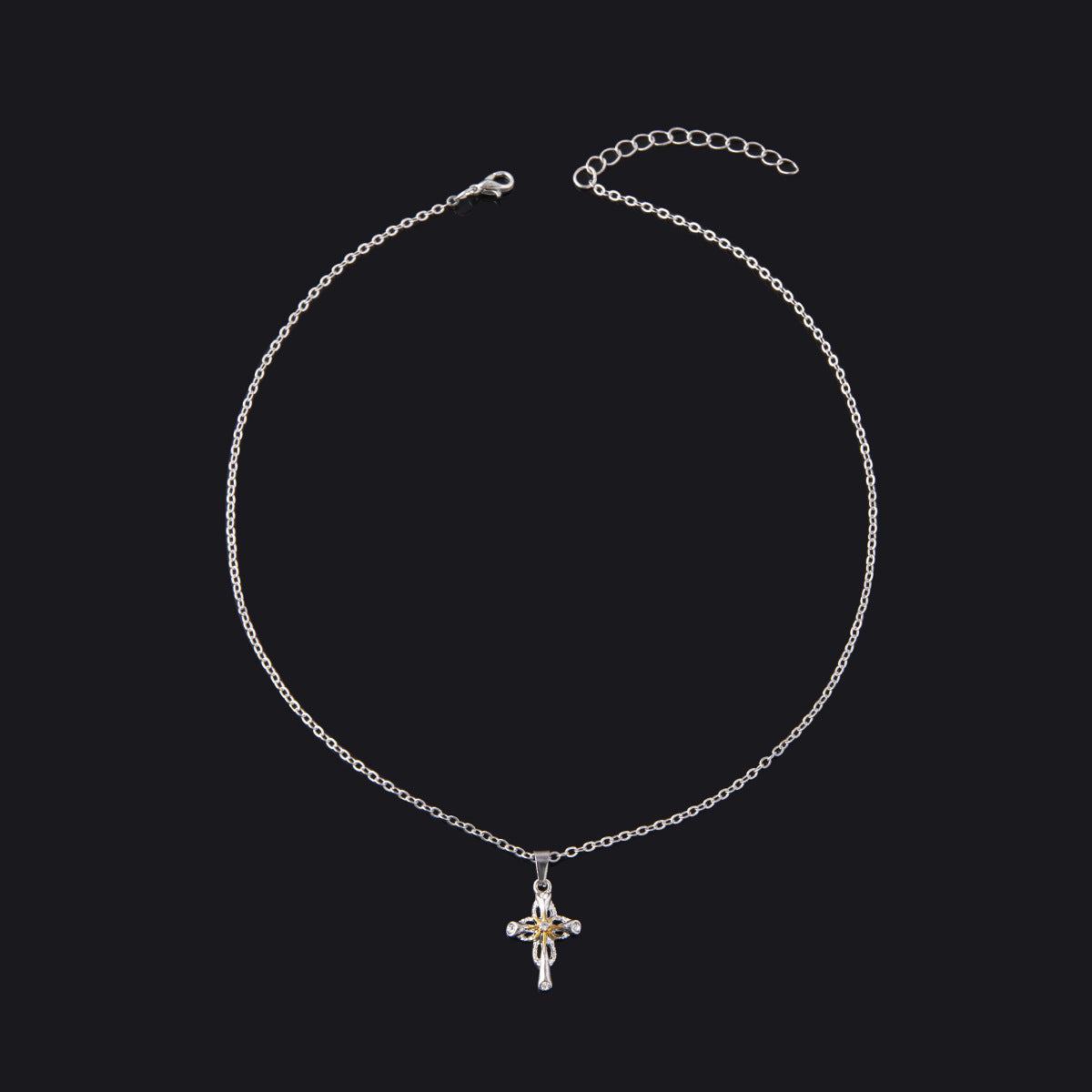 European and American fashion personality cross necklace tide men and women street photography men's jewelry