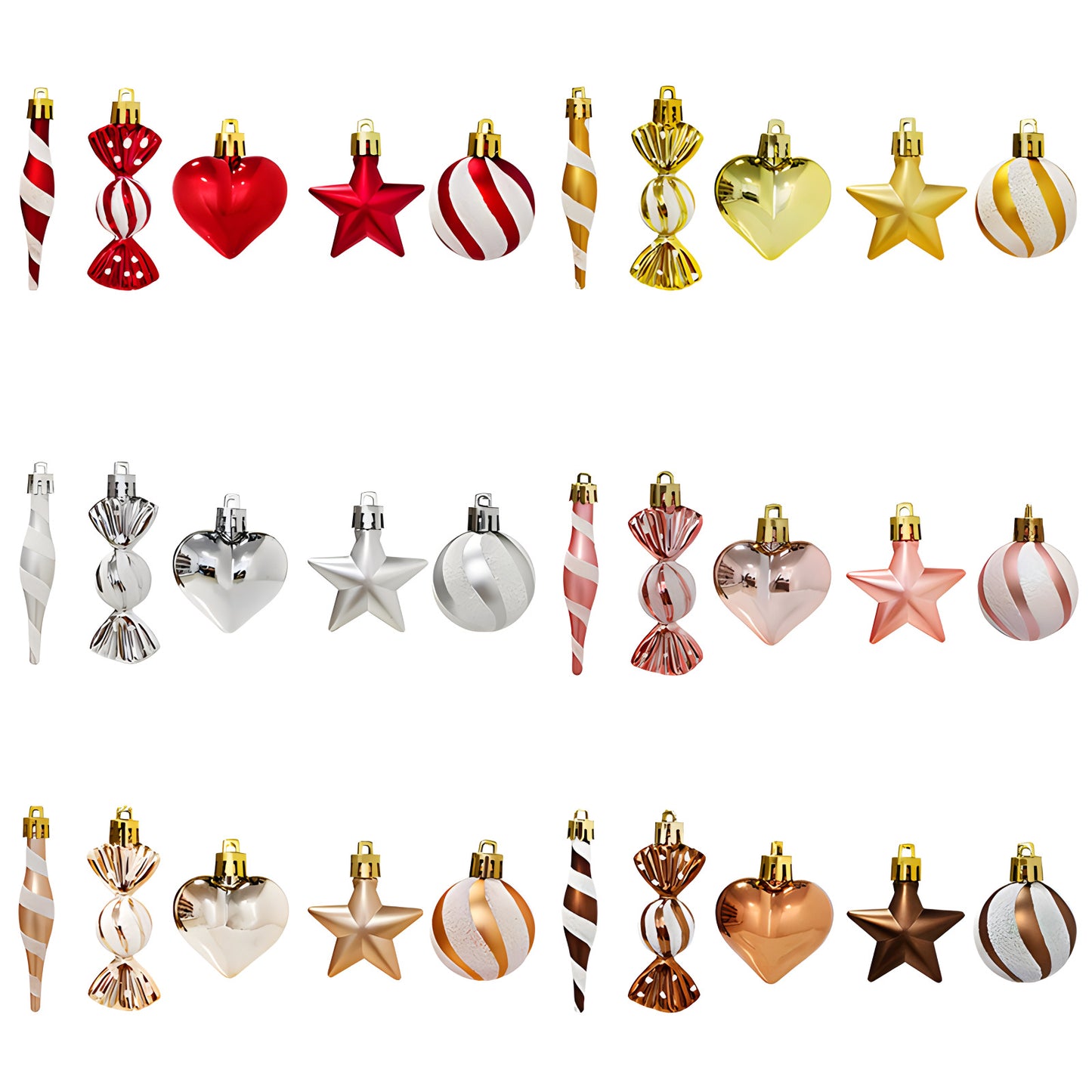 Cross-border new Christmas decoration gift box set, a variety of small painted pendants, Christmas tree gifts, ornaments, party supplies