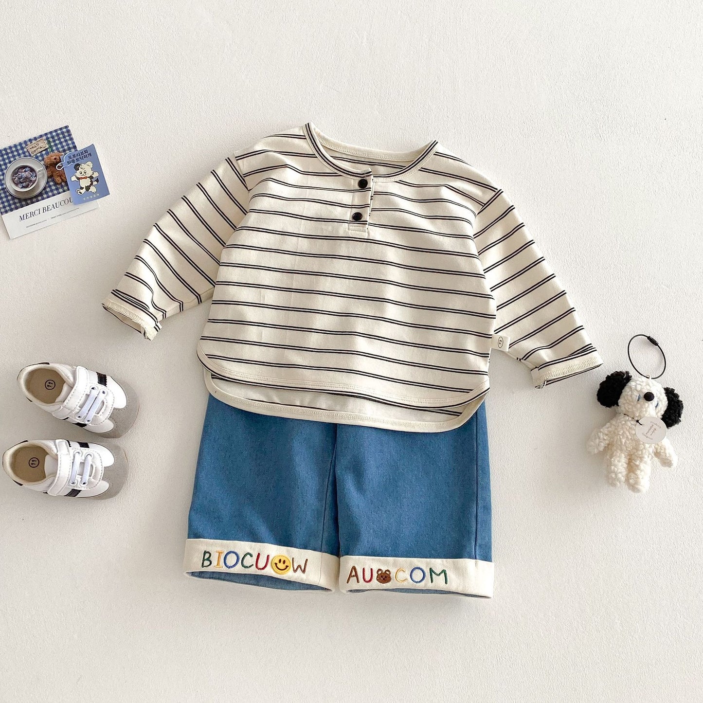 Children's striped T-shirt 2025 new spring boy's foreign style base shirt baby long sleeve inner with spring jacket tide