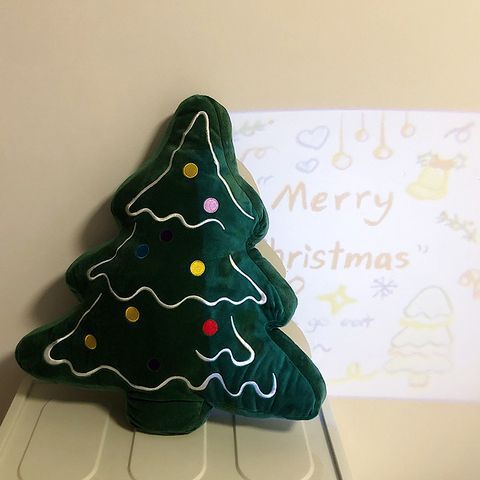 Festive Atmosphere Christmas Tree Throw Pillow Sofa Living Room Nap Cushions Decoration Plush Ornaments Doll Christmas Gifts