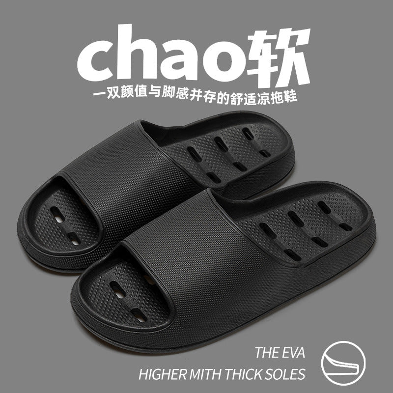pvc bathroom anti slippers men's summer bath leaky hollow quick-drying toilet special shower slippers women