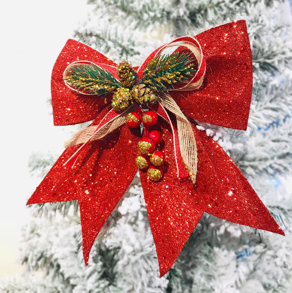 Large Bow Christmas Dust Bow Christmas Tree Pendant Christmas Decoration Gifts Christmas Bow Tie