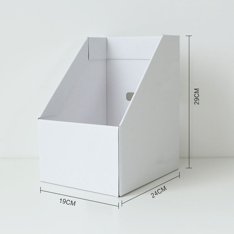 Desktop organizing box, paper folding book standing box, student information file shelf, book desk, file storage box