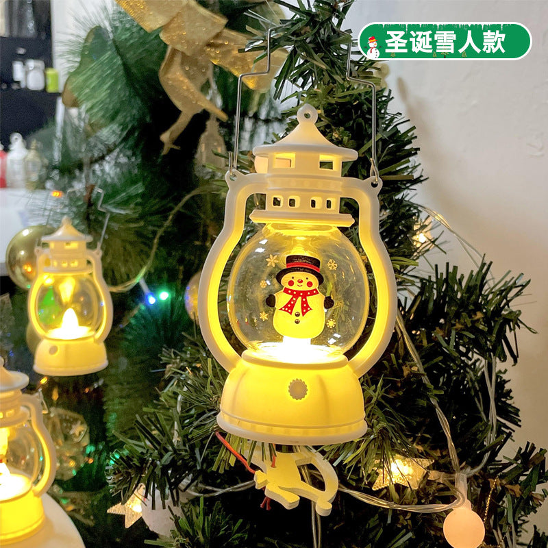 Christmas pony lantern portable atmosphere small oil lamp kindergarten children's Christmas gift creative decoration ornament wholesale