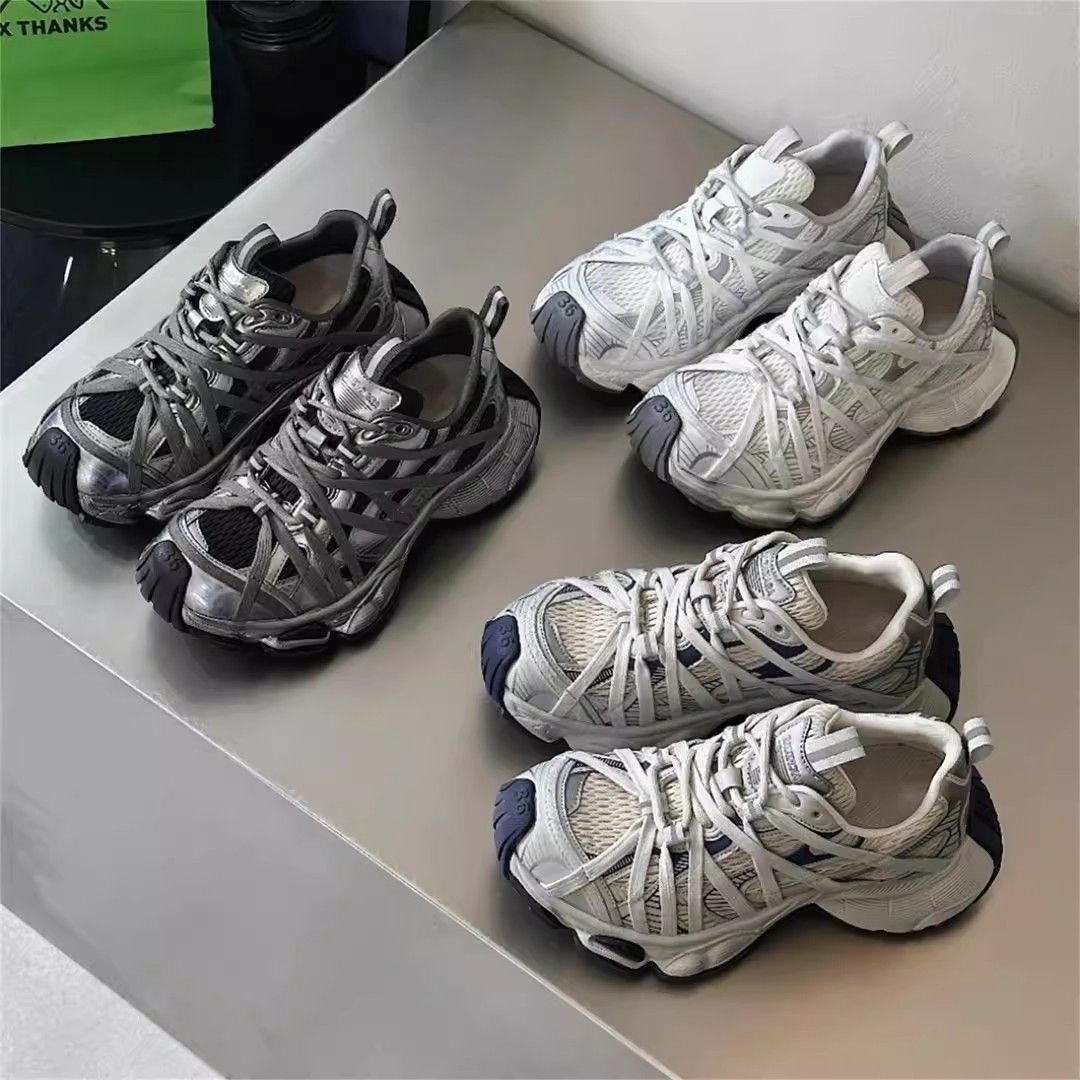 2025 spring/summer new strappy platform daddy shoes men's and women's shoes are super good-looking, mesh sneakers are trendy, versatile and breathable
