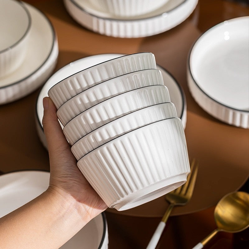 Dish set, household bowl, household use 2023 new bowls, chopsticks, plates, bowls, ceramic bowls, tableware, bowl sets, combinations