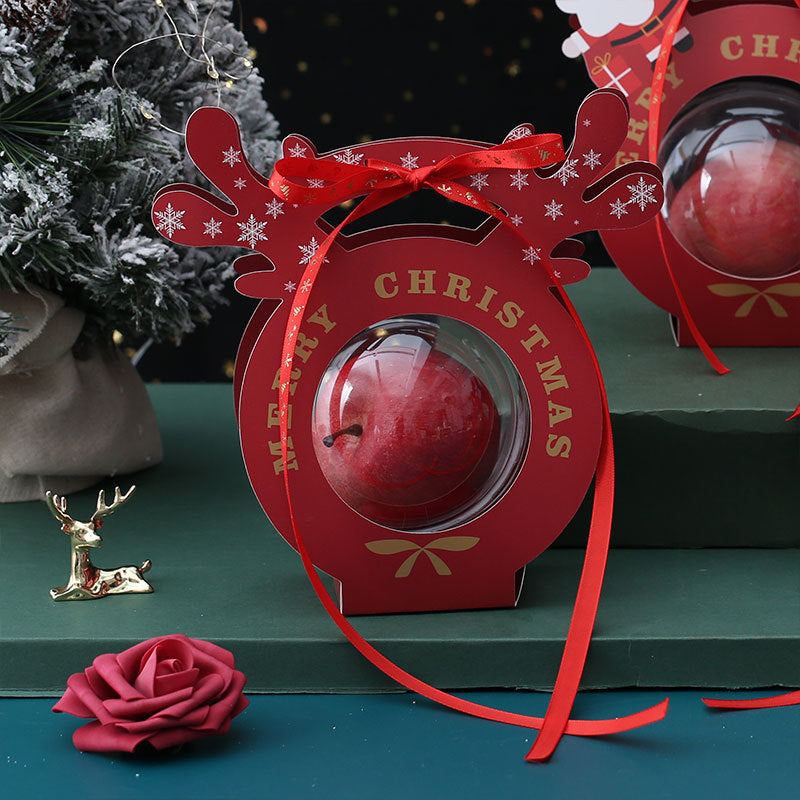 christmas apple box christmas eve kids peace fruit christmas fruit packaging box transparent hand gift gift box gift bag