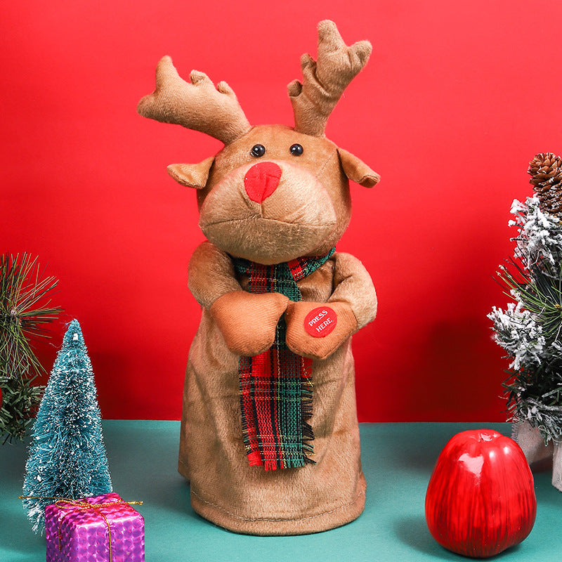 Cross-border Christmas decoration electric climbing ladder Santa Claus climbing beads Santa Claus children's gift shopping mall decoration