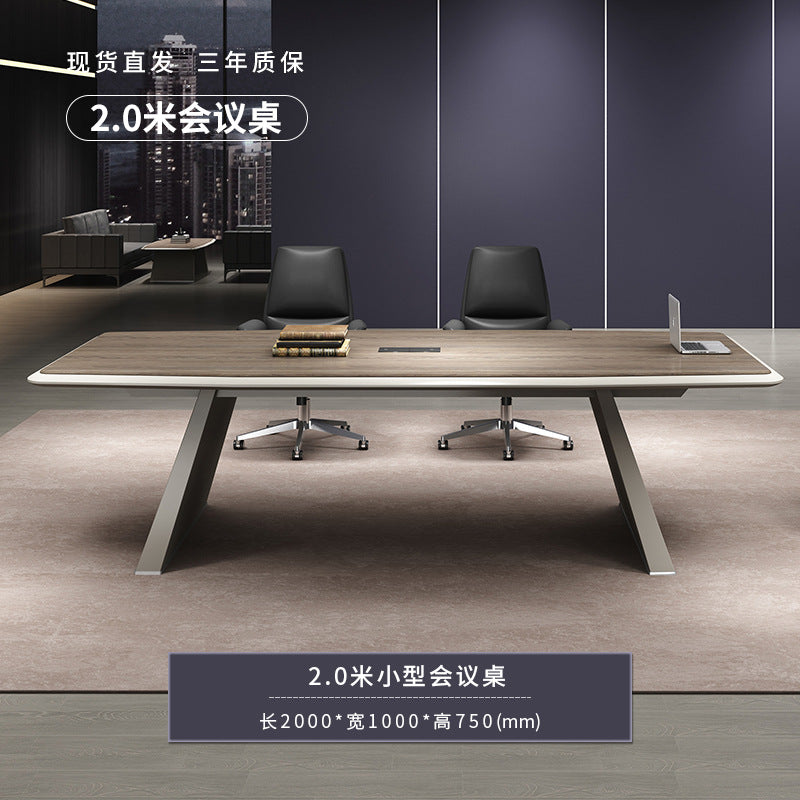 Conference table, long table, simple modern desk, training table, with functional wire box, meeting room, Meeting table