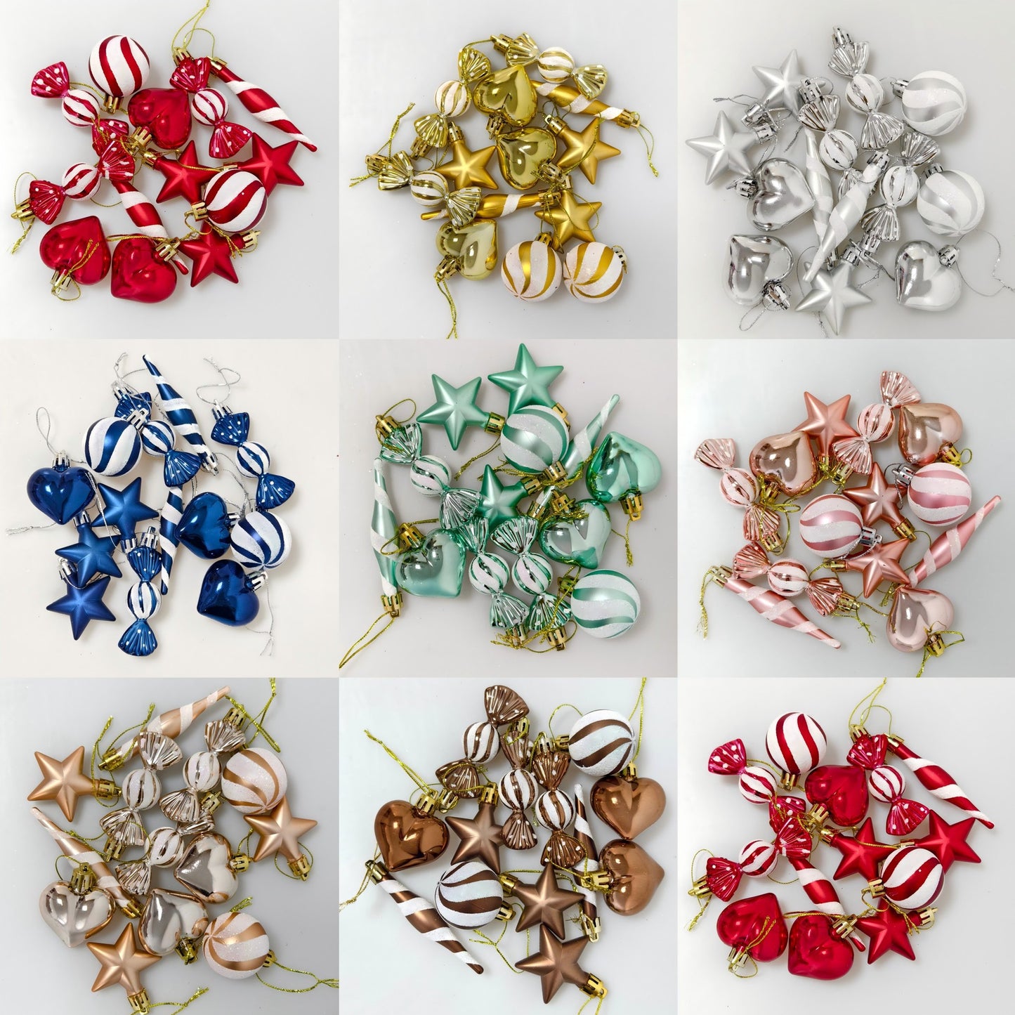 Cross-border new Christmas decoration gift box set, a variety of small painted pendants, Christmas tree gifts, ornaments, party supplies