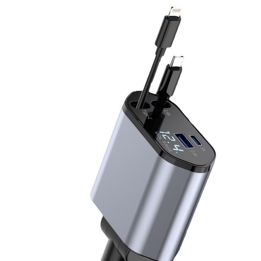 The new charger 120w super fast charger, digital display car charger, super fast charging, portable PD30W car seat charger, universal charger
