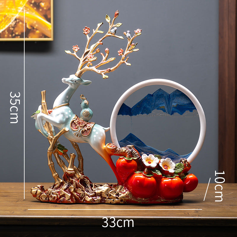 Wholesale New Chinese Creative Quicksand Ornaments, Wine Cabinets, Entrances, TV Cabinet Decorations, Living Rooms, Fortune Desktop Crafts