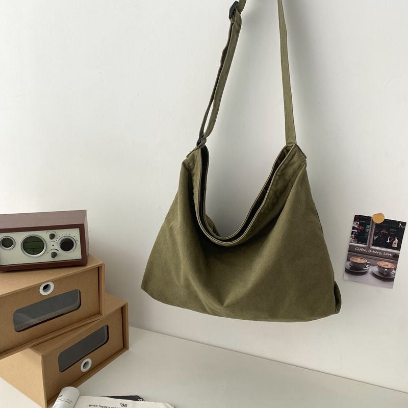 2025 Spring New Season Japanese Crossbody Bag Messenger Bag Canvas Canvas Bag Thick Sturdy Men's Bag Vintage Bag