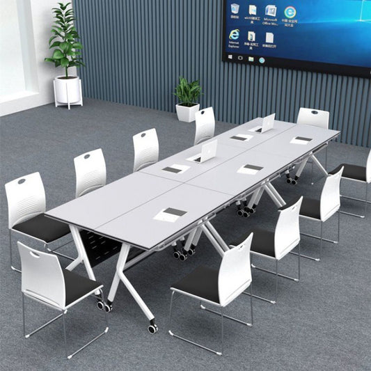 Folding Training Table, Desk Desk, Conference Table, Wheeled Mobile Splicing, Educational Institution, Training Room, Meeting table