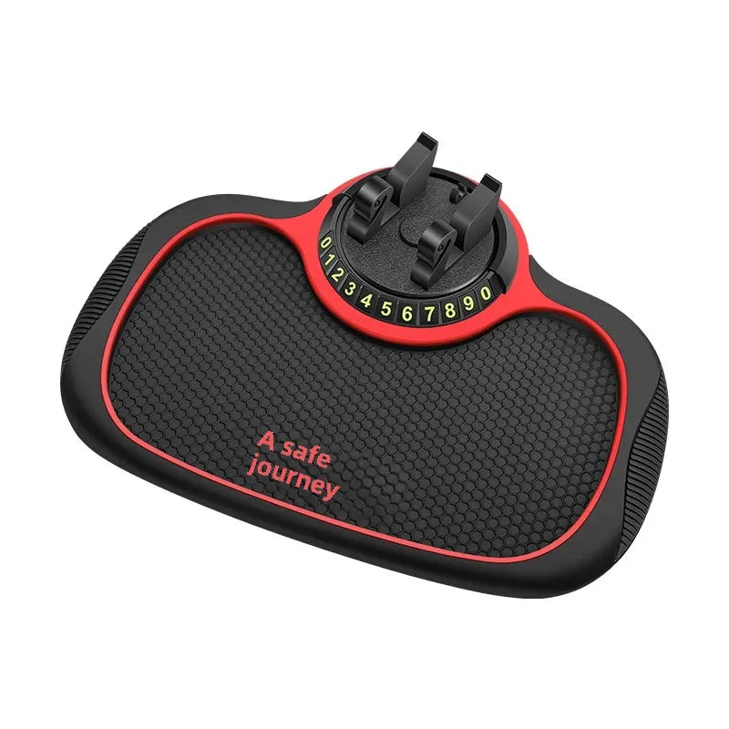Car car anti-slip mat, mobile phone holder, temporary parking number plate, swan 3-in-1 general purpose car interior supplies