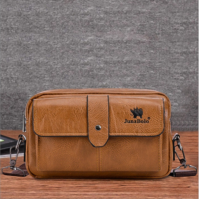Men's clutch bag, clamp men's bag, business grip bag, large capacity casual crossbody bag, street trend shoulder bag