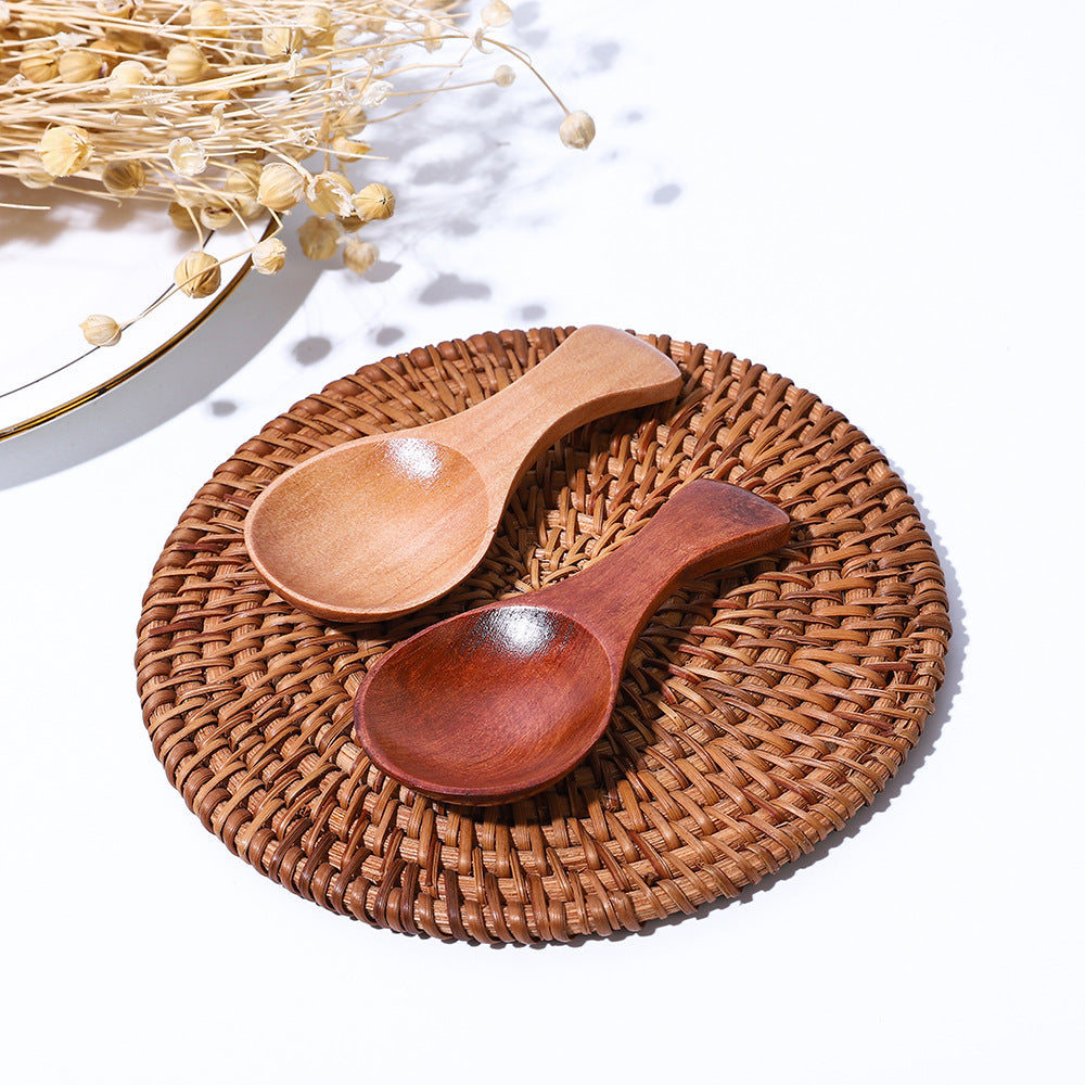Manufacturer lotus wood wooden spoon ice cream tea dessert solid wood spoon mini baby spoon spot wholesale