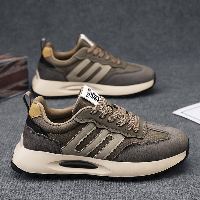 Forrest Gump Men's Shoes 2025 Spring New Men's Running Athleisure Shoes Trendy Versatile Thick-soled Heightened Daddy Shoes