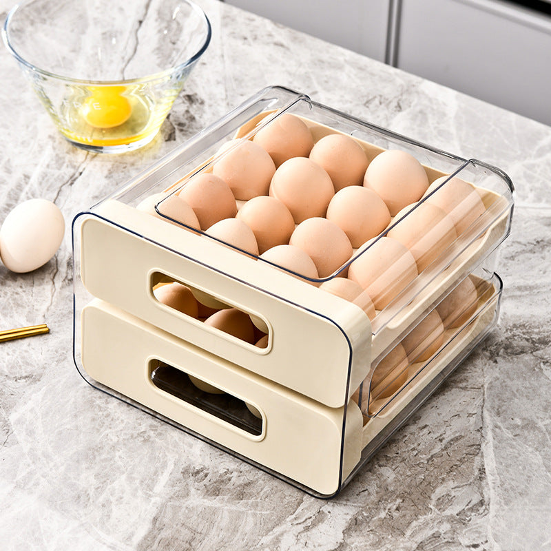 Egg storage box, refrigerator special drawer, egg kitchen crisper food-grade organizing artifact