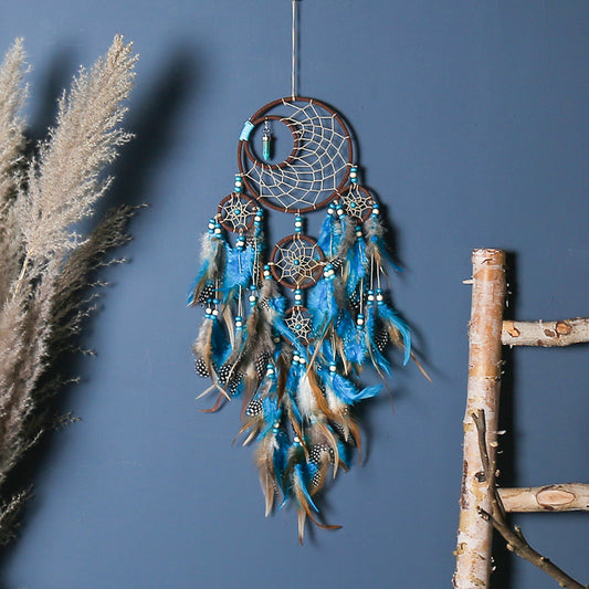 Cross-border dream catcher five-ring dream catcher hanging jewelry home wedding interior decoration wall hanging pendant creative gift
