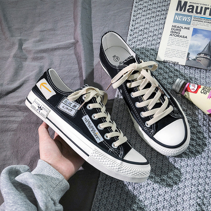 Summer casual low-top canvas men's shoes 2024 new breathable Korean version of the trend men's shoes versatile sports student board shoes