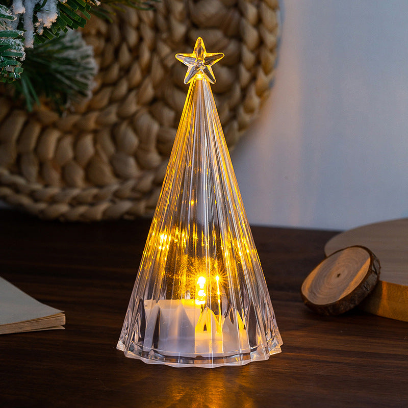 Christmas decorations tabletop ornaments glowing Christmas tree night lights kids creative gifts Christmas decoration props