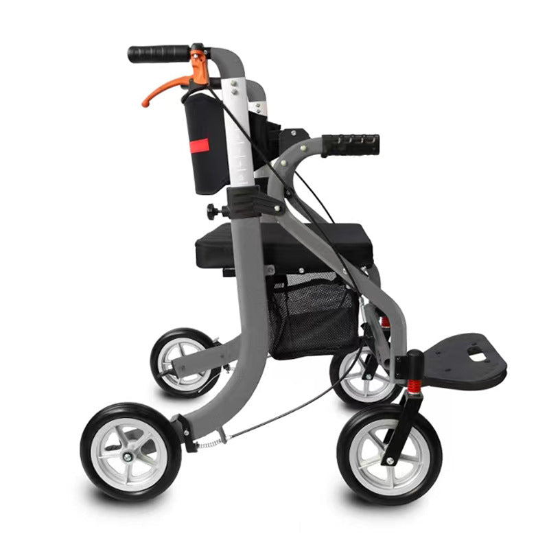 Walking aids, special assistive hand push walkers, elderly strollers, aluminum alloy wheelchairs can be pushed and sitted