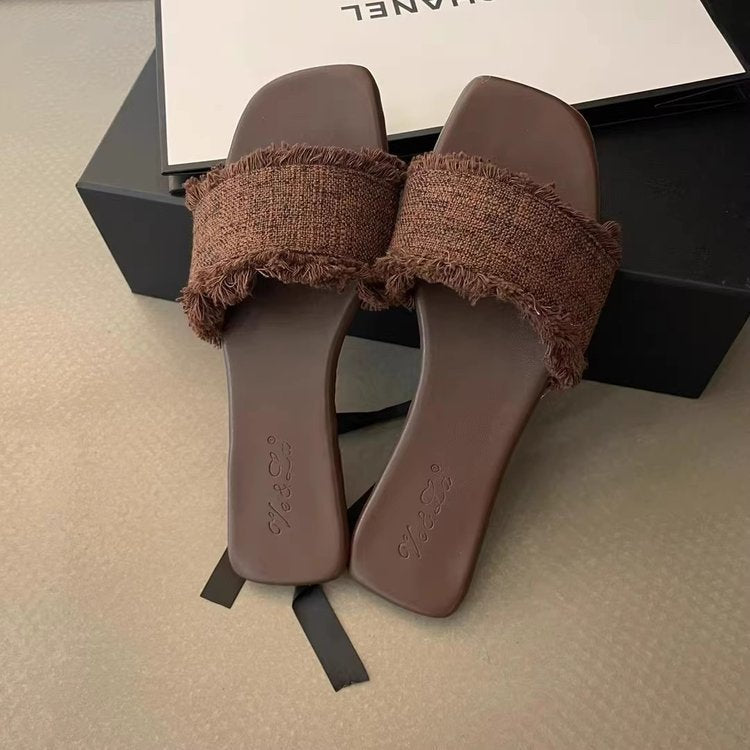 Fairy style summer retro temperament cross strap roman shoes beach shoes soft soled open toe straight buckle sandals women