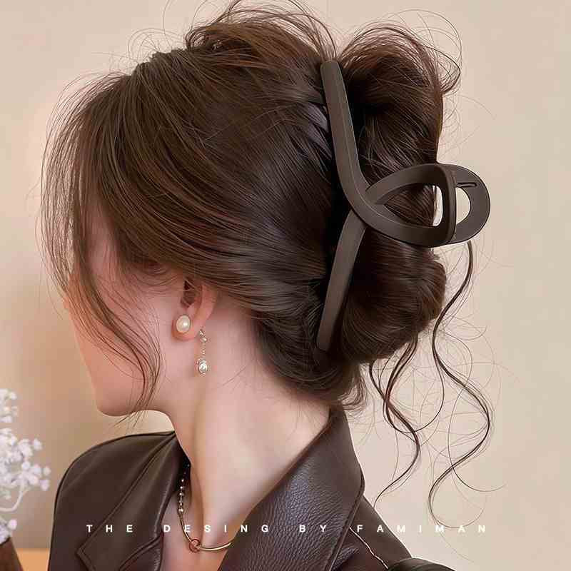Hairpin women's back of the head 2025 new grab clip large shark clip high-end sensory hair grip hair clip headwear hairpin