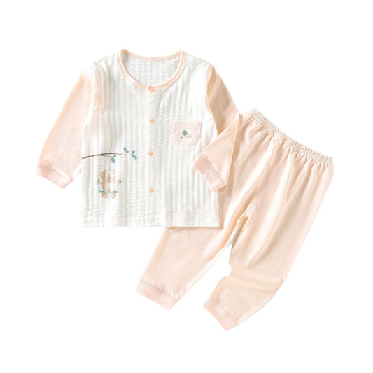 Baby underwear set, cotton summer baby split pajamas, children's loungewear, light and breathable, baby clothes